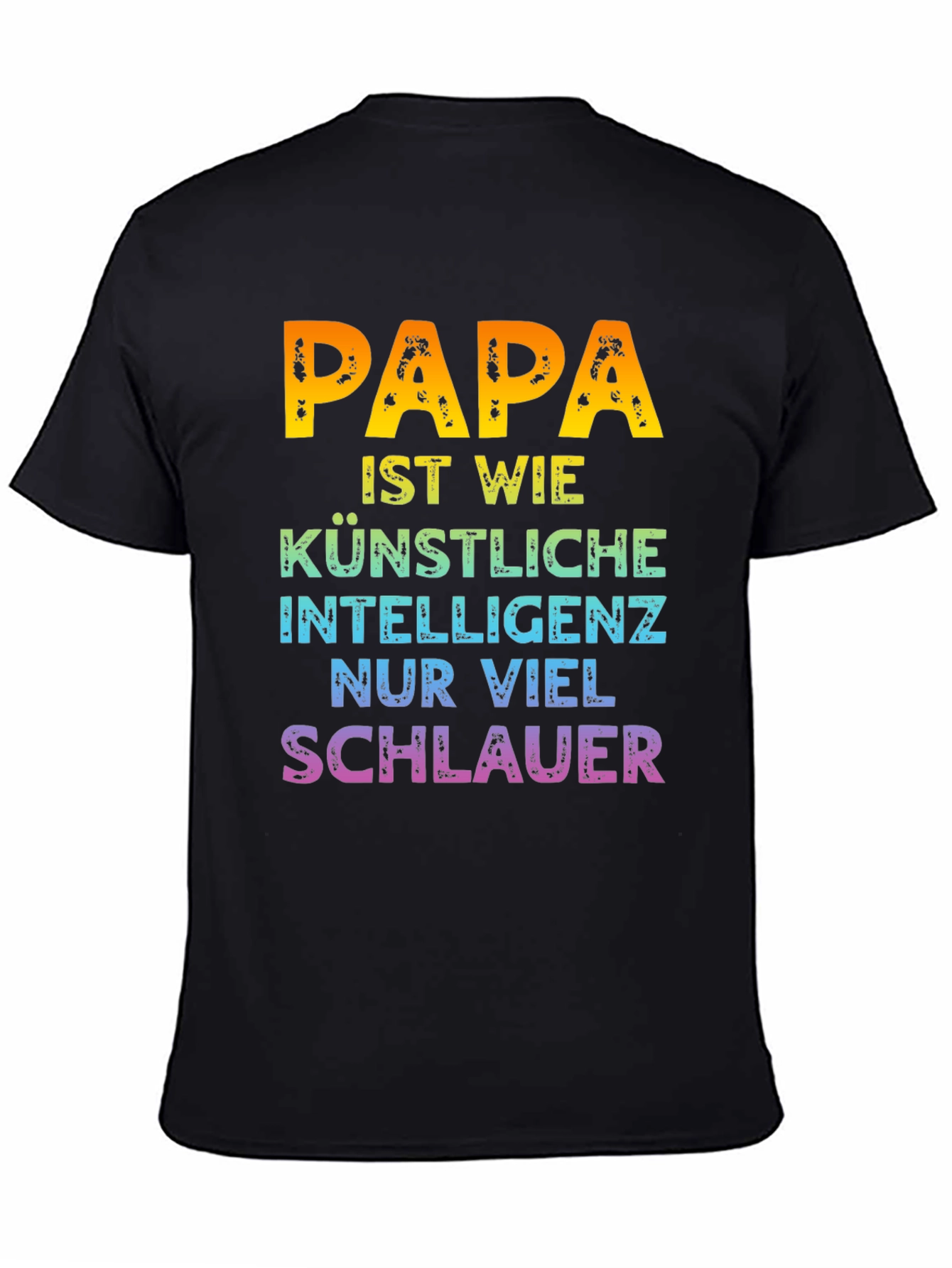 Black Papa is Smart T-Shirt view 4