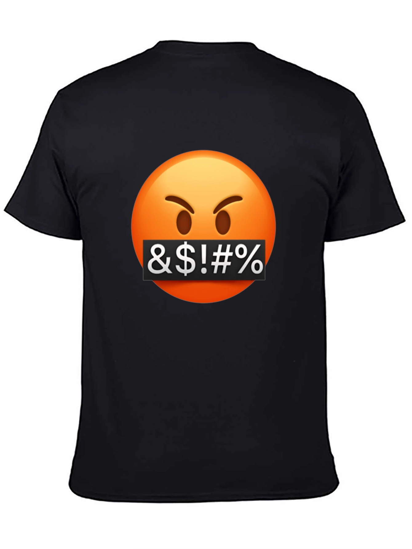 Black Censored Emoji Graphic T-Shirt - Black Cotton Blend view 4