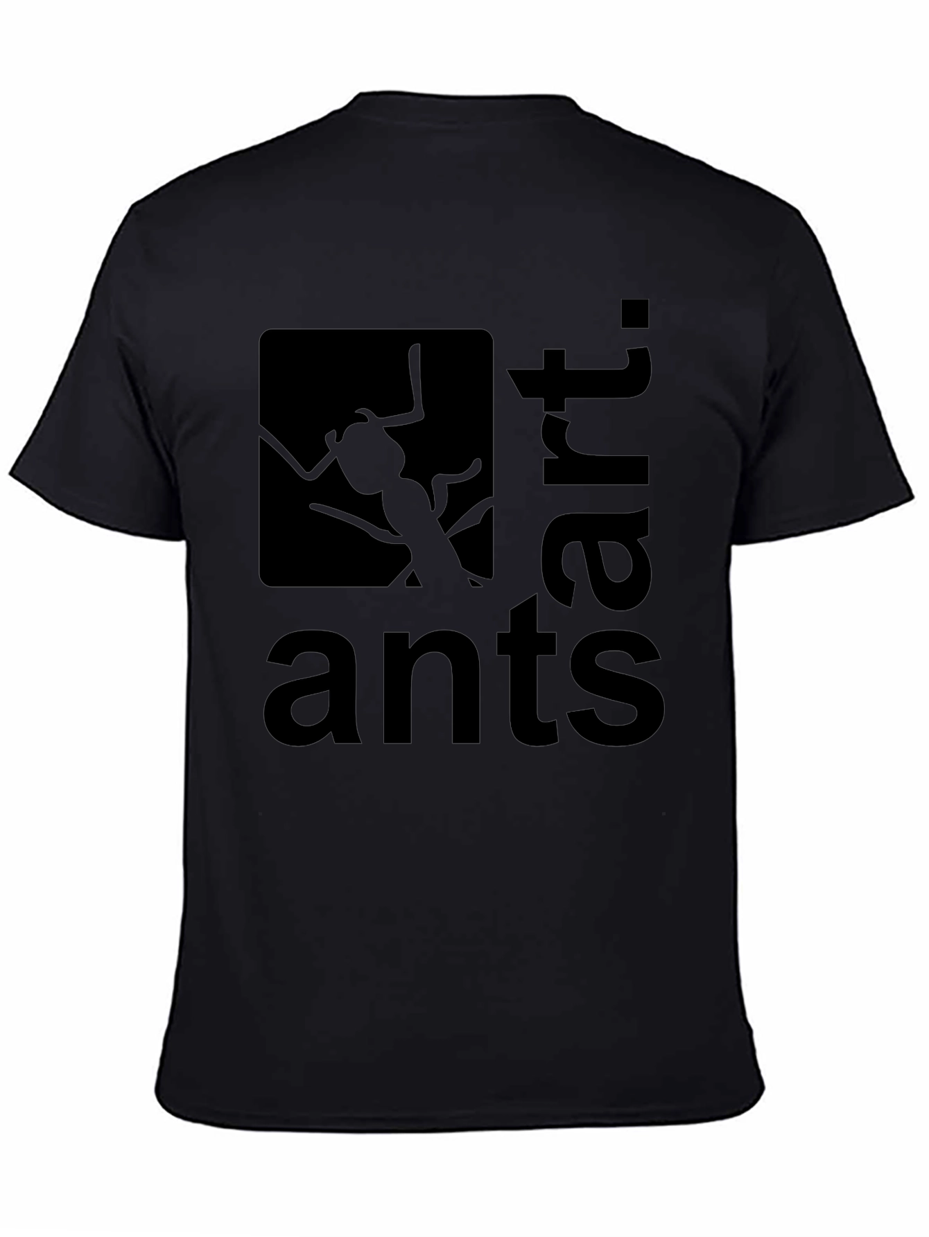 Black Art Ants Black Graphic Tee view 4