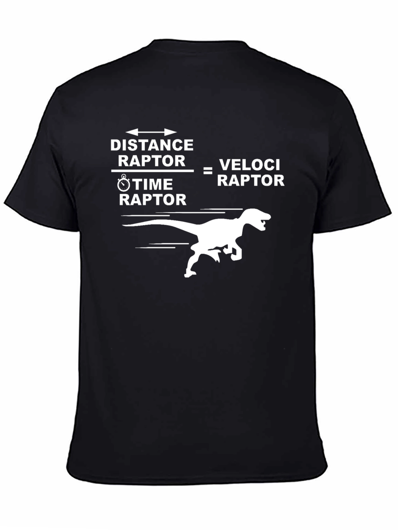 Black Distance Raptor Velociraptor T-Shirt view 4