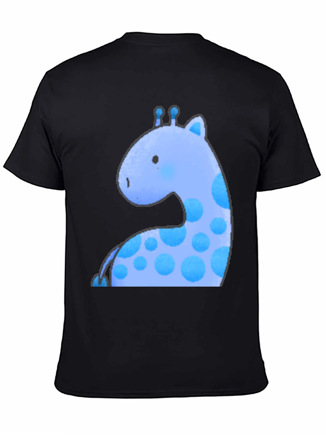 Black Blue Giraffe Graphic Tee - Soft & Stylish view 4