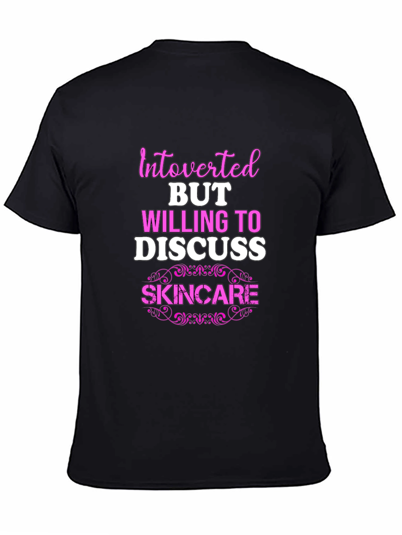 Black Introverted Skincare T-Shirt view 4