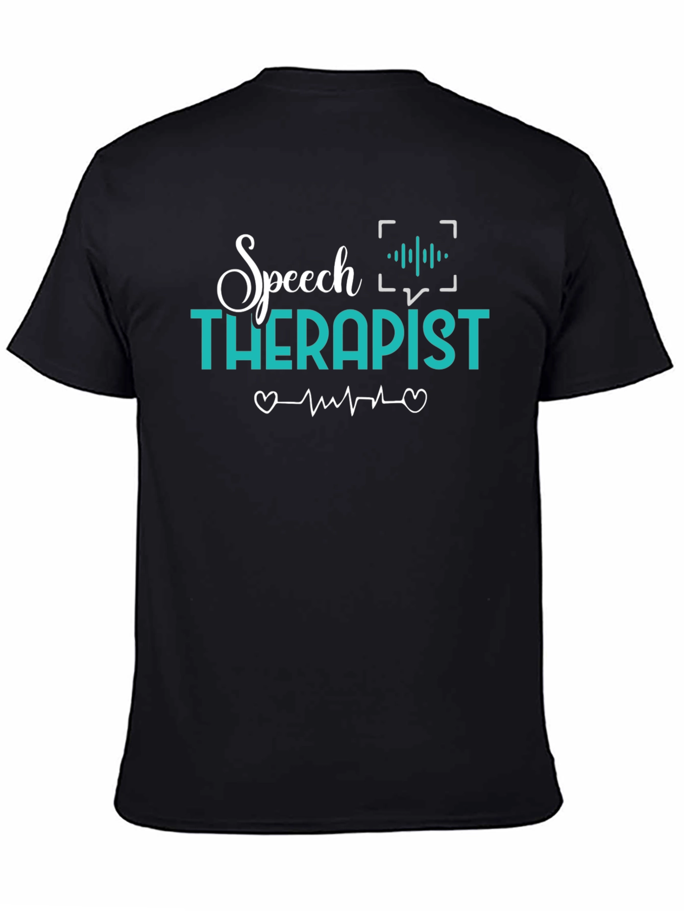 Black Speech Therapist T-Shirt - Cute Design view 4