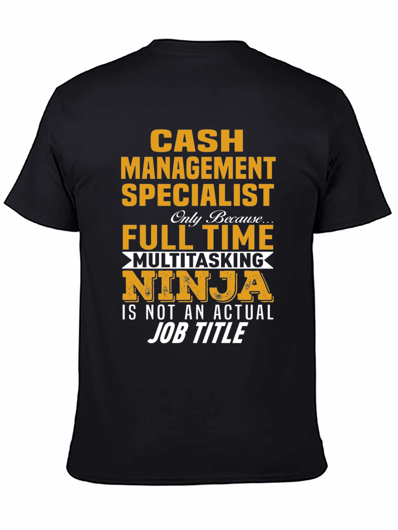 Black Cash Management Ninja T-Shirt view 4