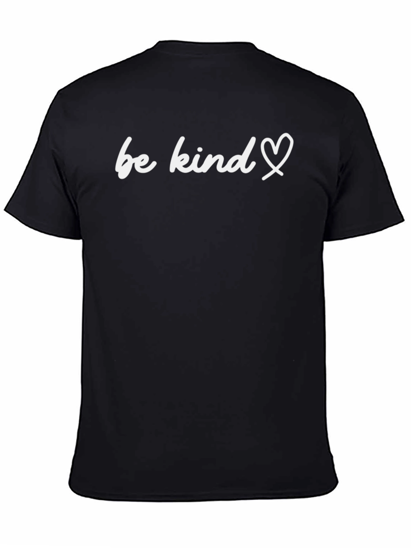 Black Be Kind Heart Graphic Tee - Unisex Soft Cotton view 4