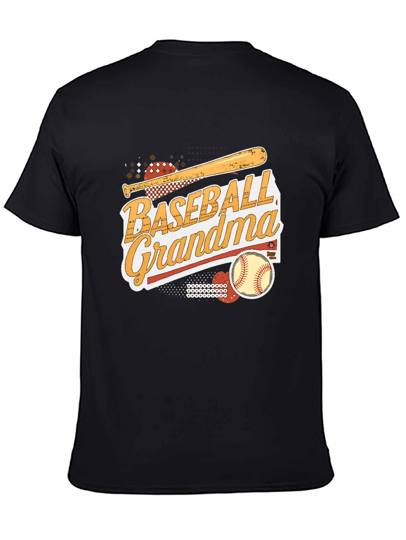 Black Baseball Grandma T-Shirt, Baseball Lover Tee view 4