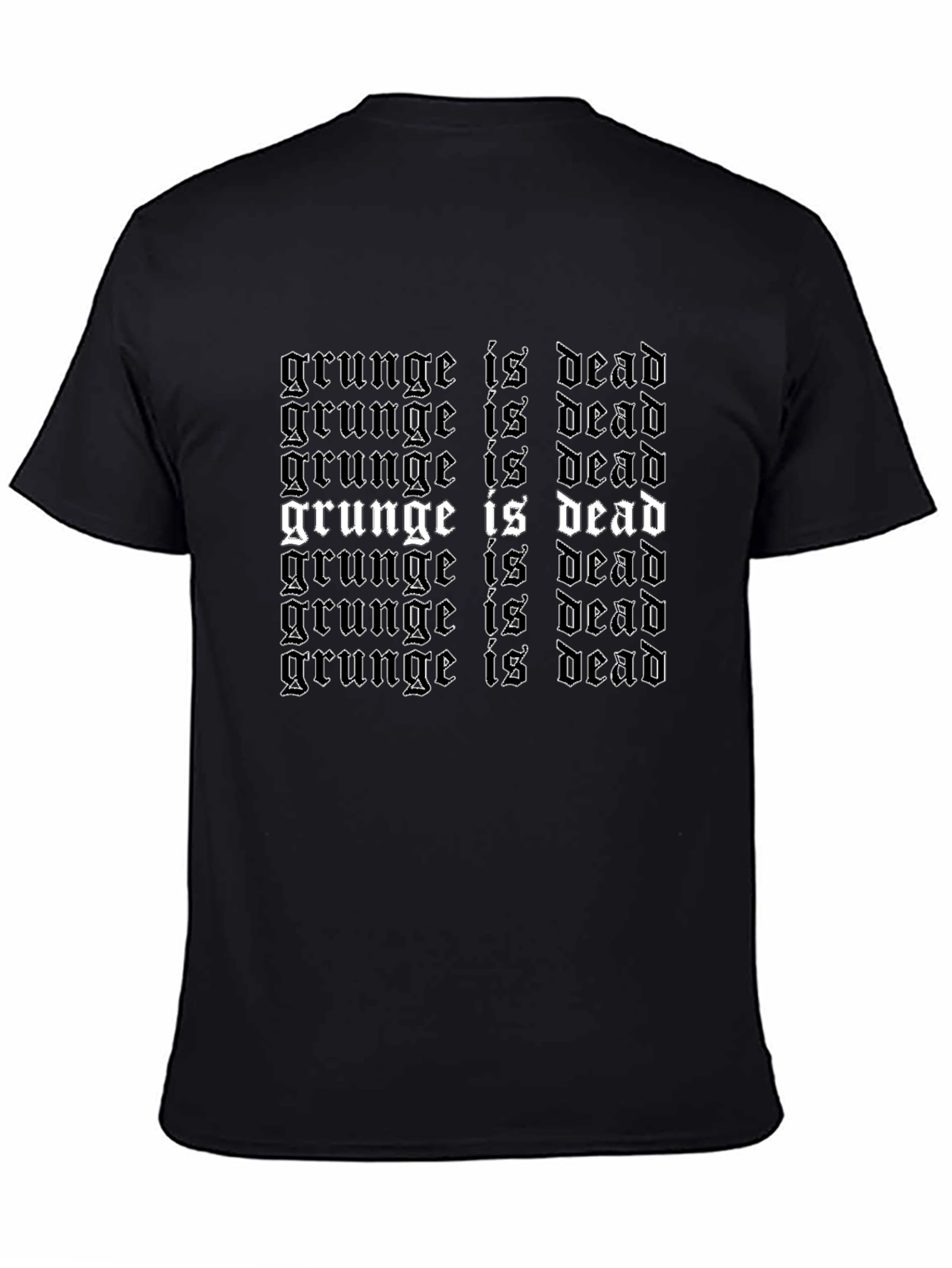 Black Grunge is Dead T-Shirt - Black Graphic Tee view 4