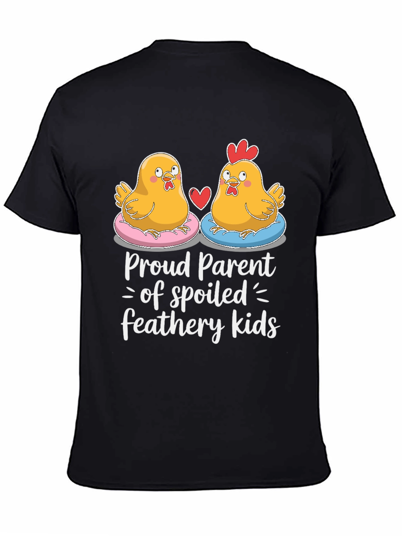 Black Proud Parent Chicken Graphic Tee view 4