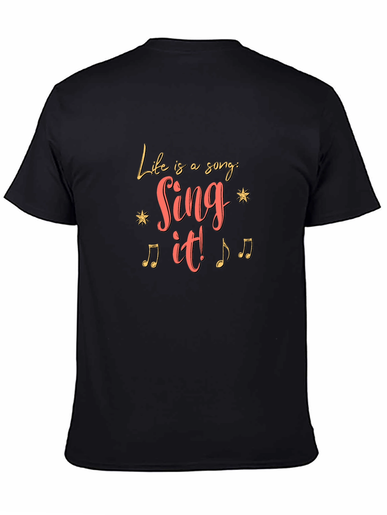 Life Is A Song Black T-Shirt - 4