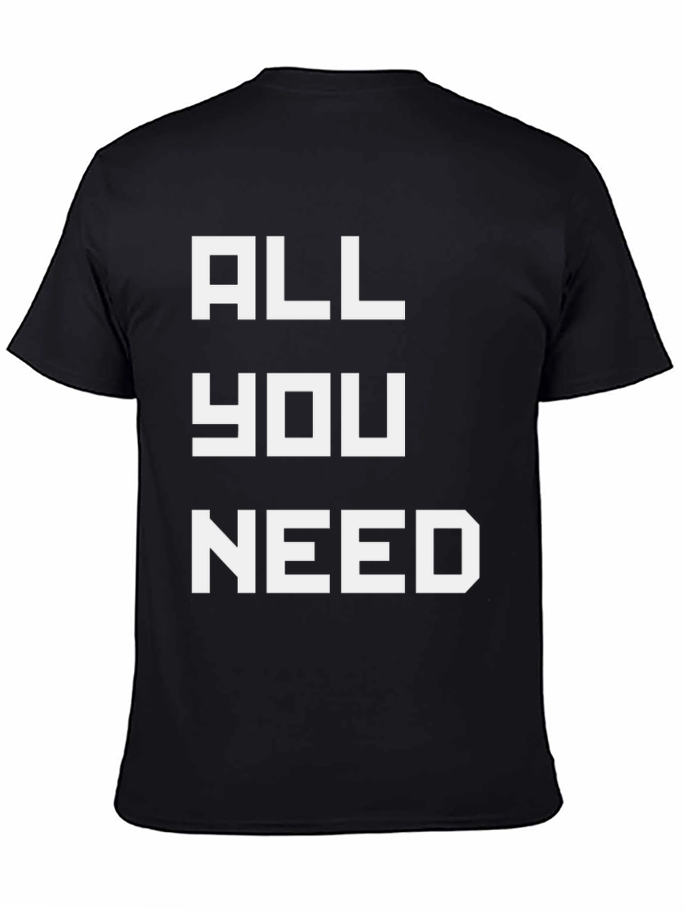 Black All You Need Graphic Tee - Black Cotton Comfort view 4