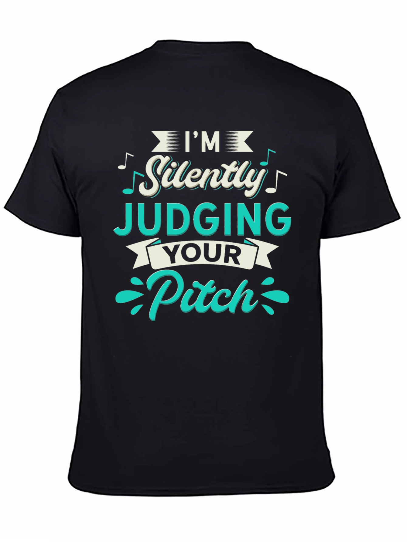 Black I'm Silently Judging Your Pitch T-Shirt view 4