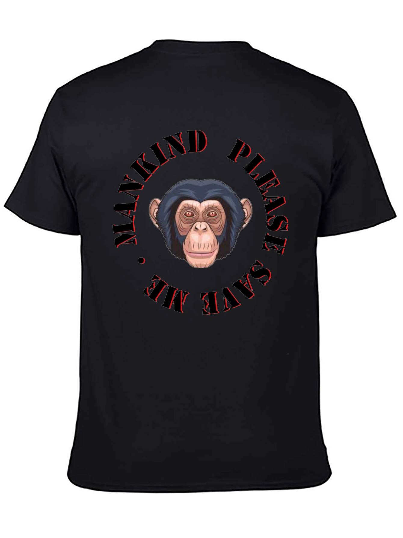 Black Save the Apes Graphic T-Shirt view 4