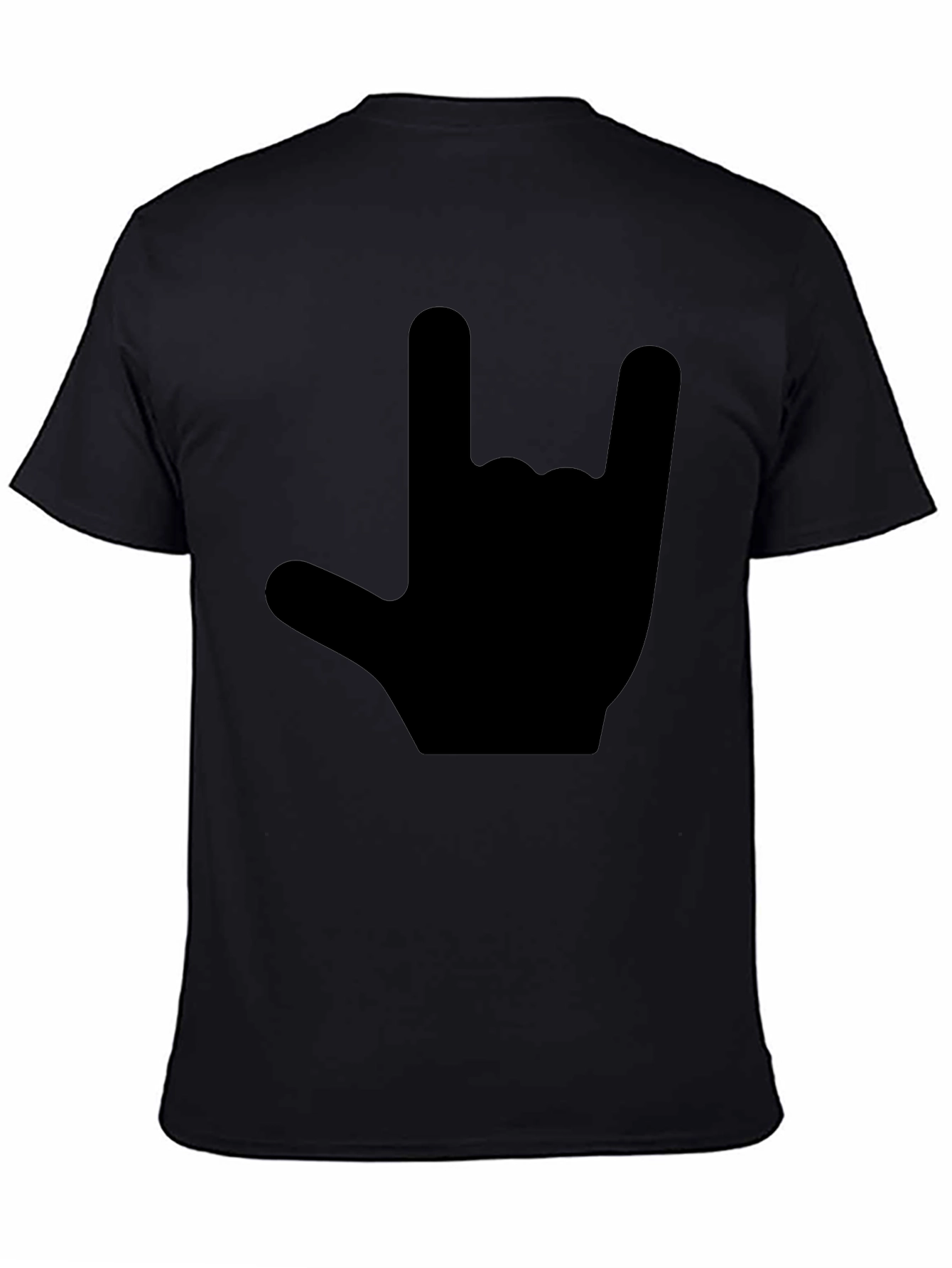 Black Rock On! Classic Black Graphic T-Shirt view 4