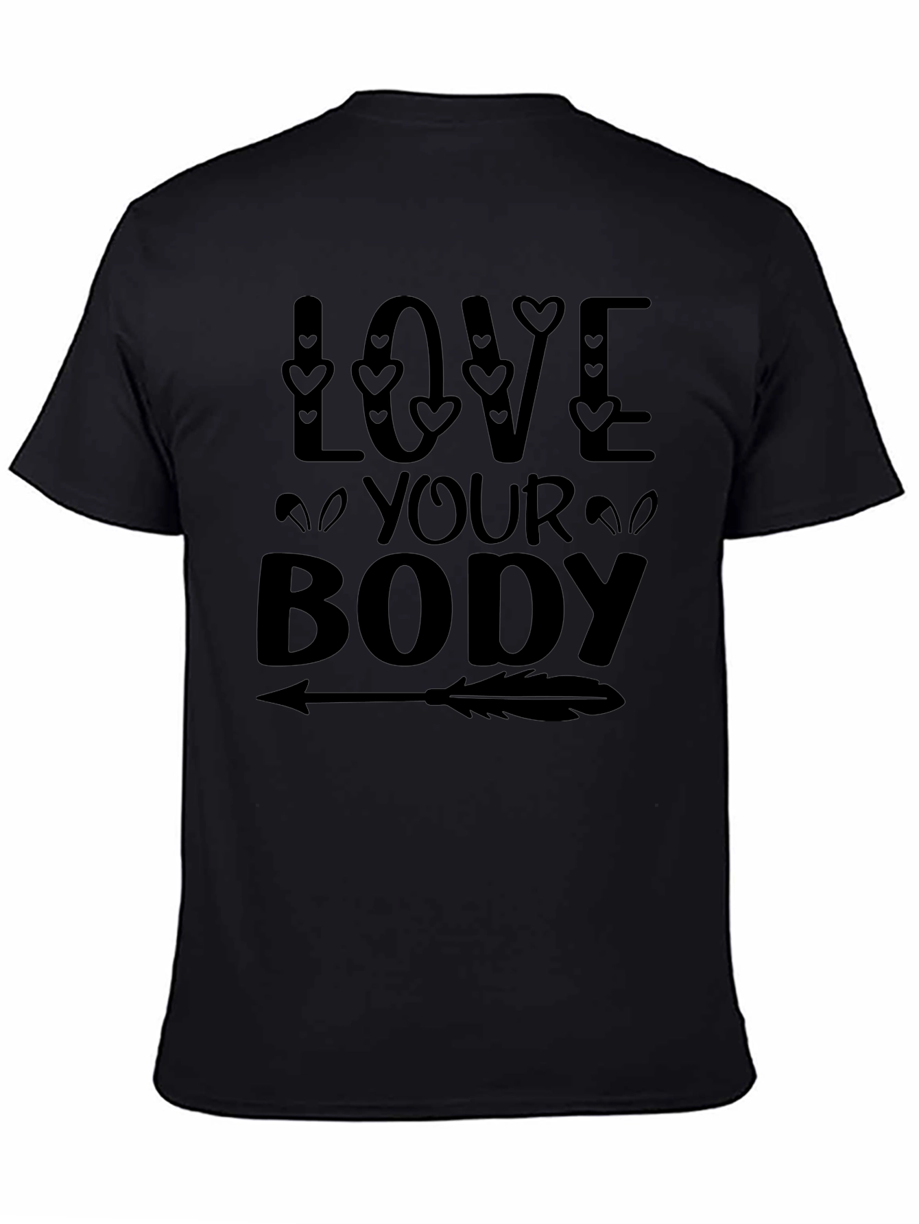 Black Love Your Body Graphic Tee view 4