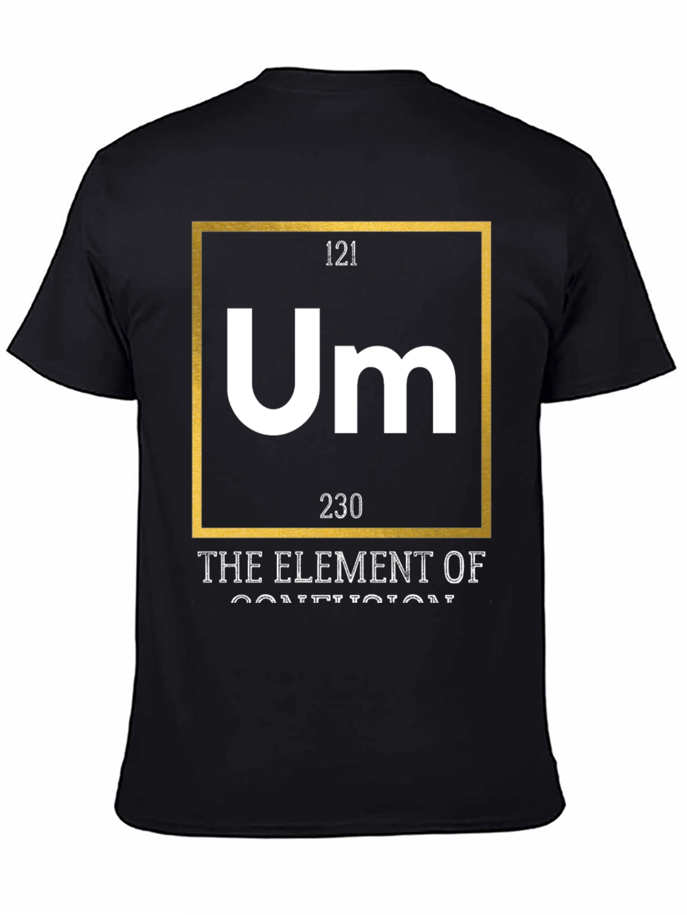 Black Um Element of Confusion Graphic Tee - Black Cotton view 4