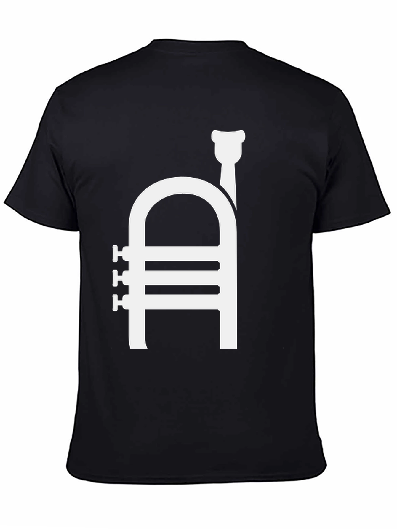 Black Trumpet Graphic T-Shirt | Musician Tee view 4