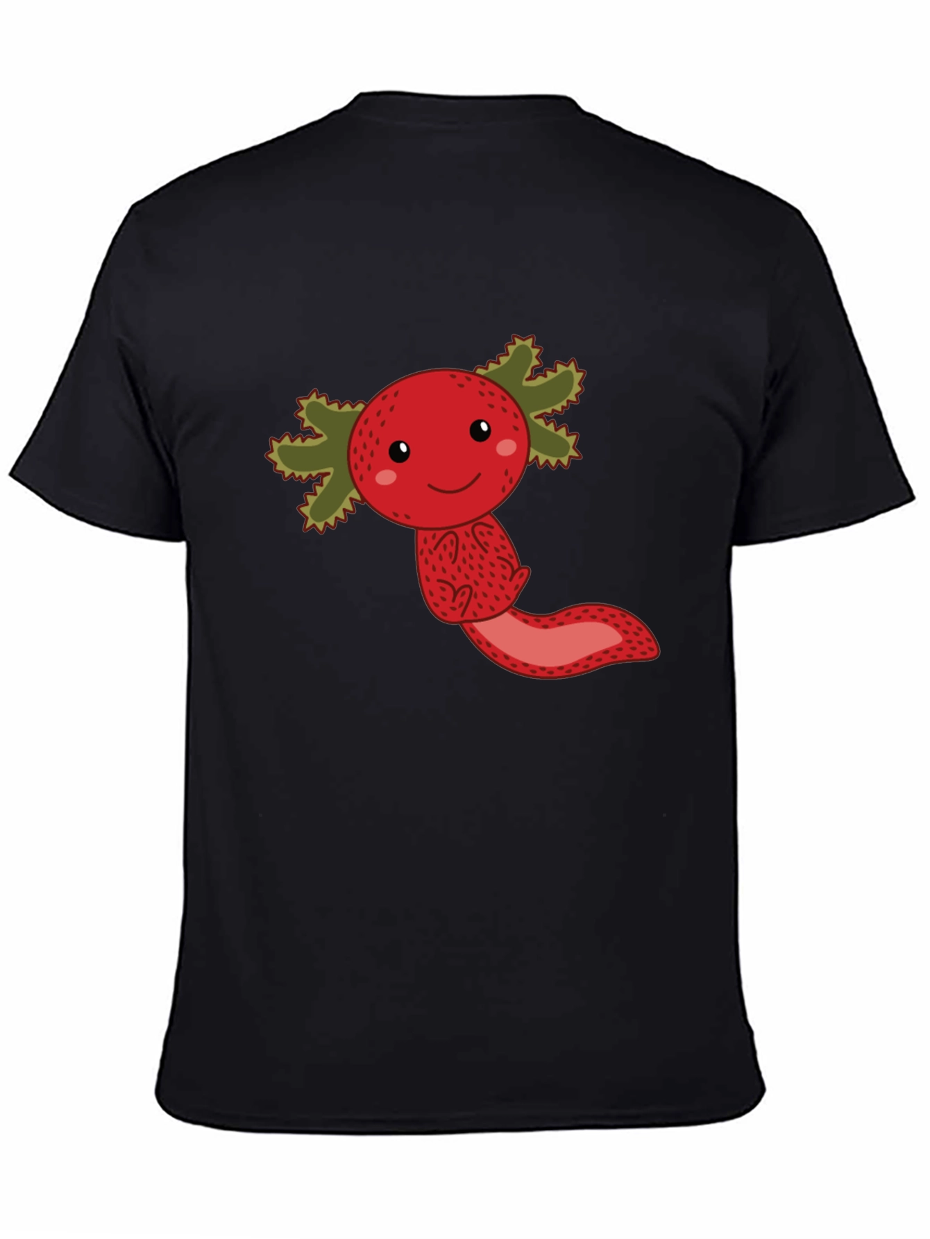 Black Strawberry Axolotl Graphic Tee - Unisex view 4