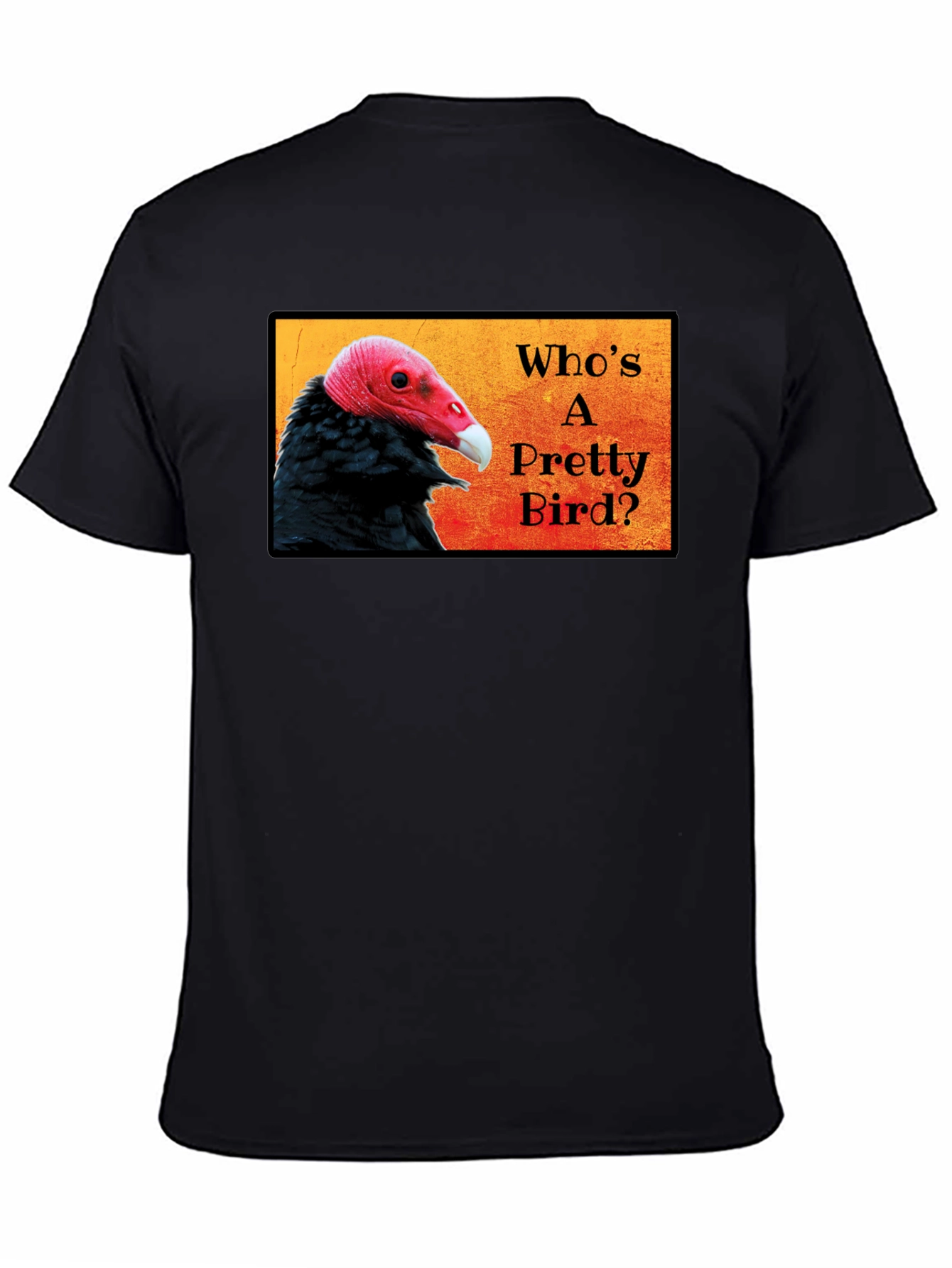 Black Who's a Pretty Bird? Vulture Graphic T-Shirt view 4