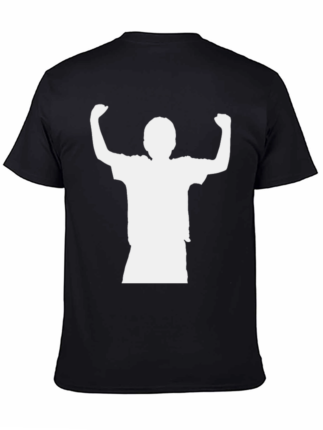 Black Black T-Shirt with Silhouette Print view 4