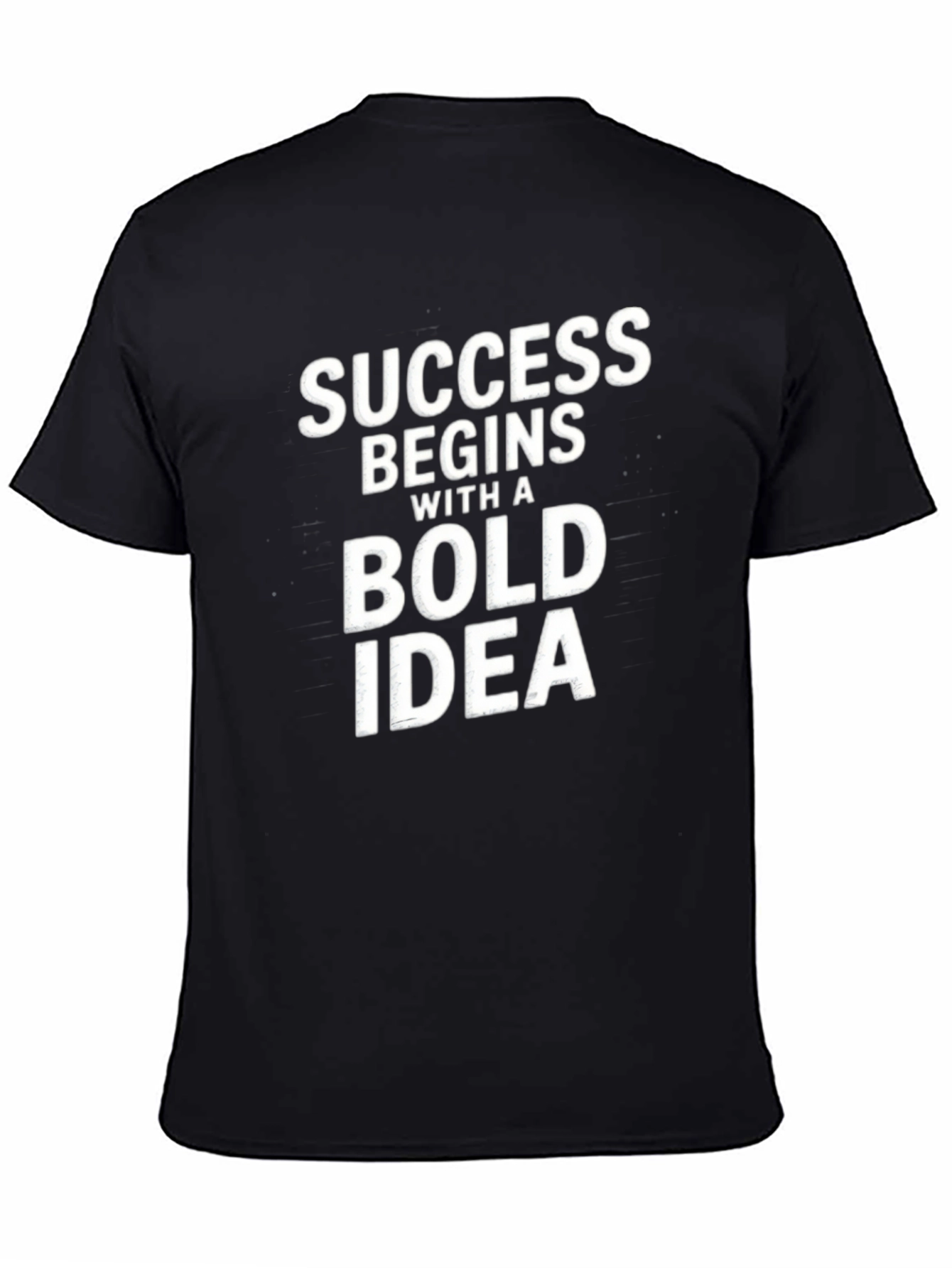Black Bold Idea Graphic Tee - Motivational T-Shirt view 4