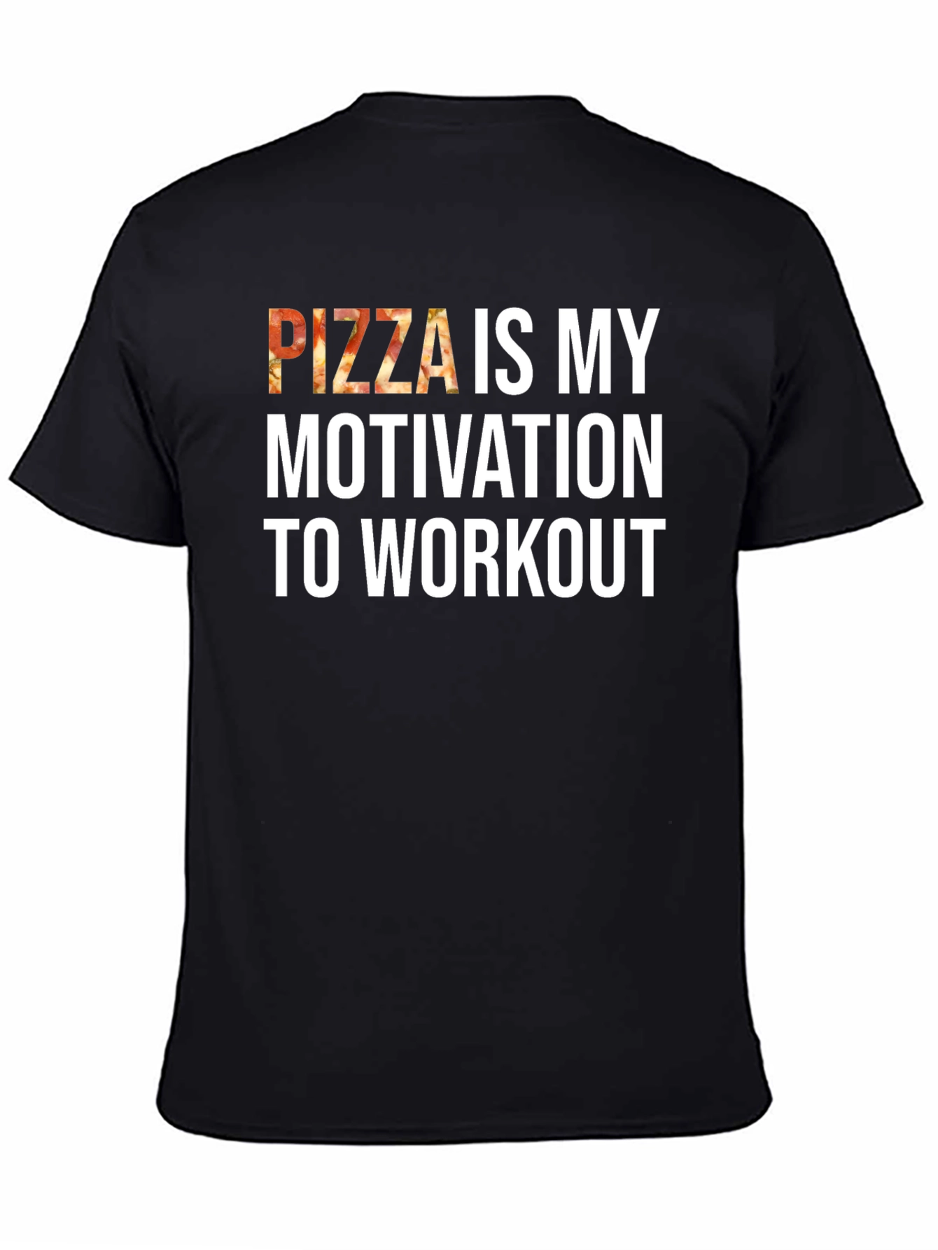 Black Pizza Motivation Workout Tee - Unisex view 4
