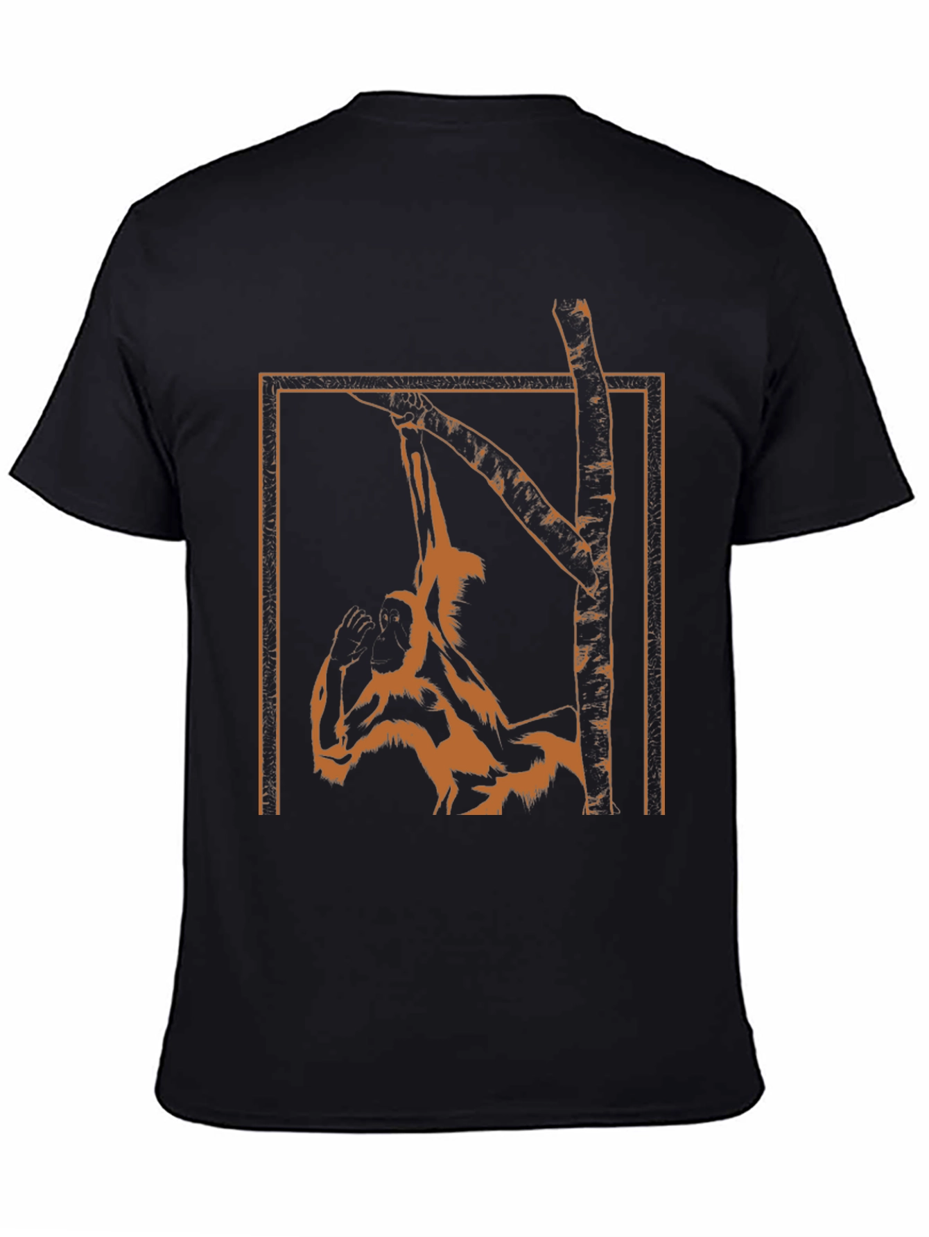 Black Monkey in a Tree Graphic T-Shirt view 4