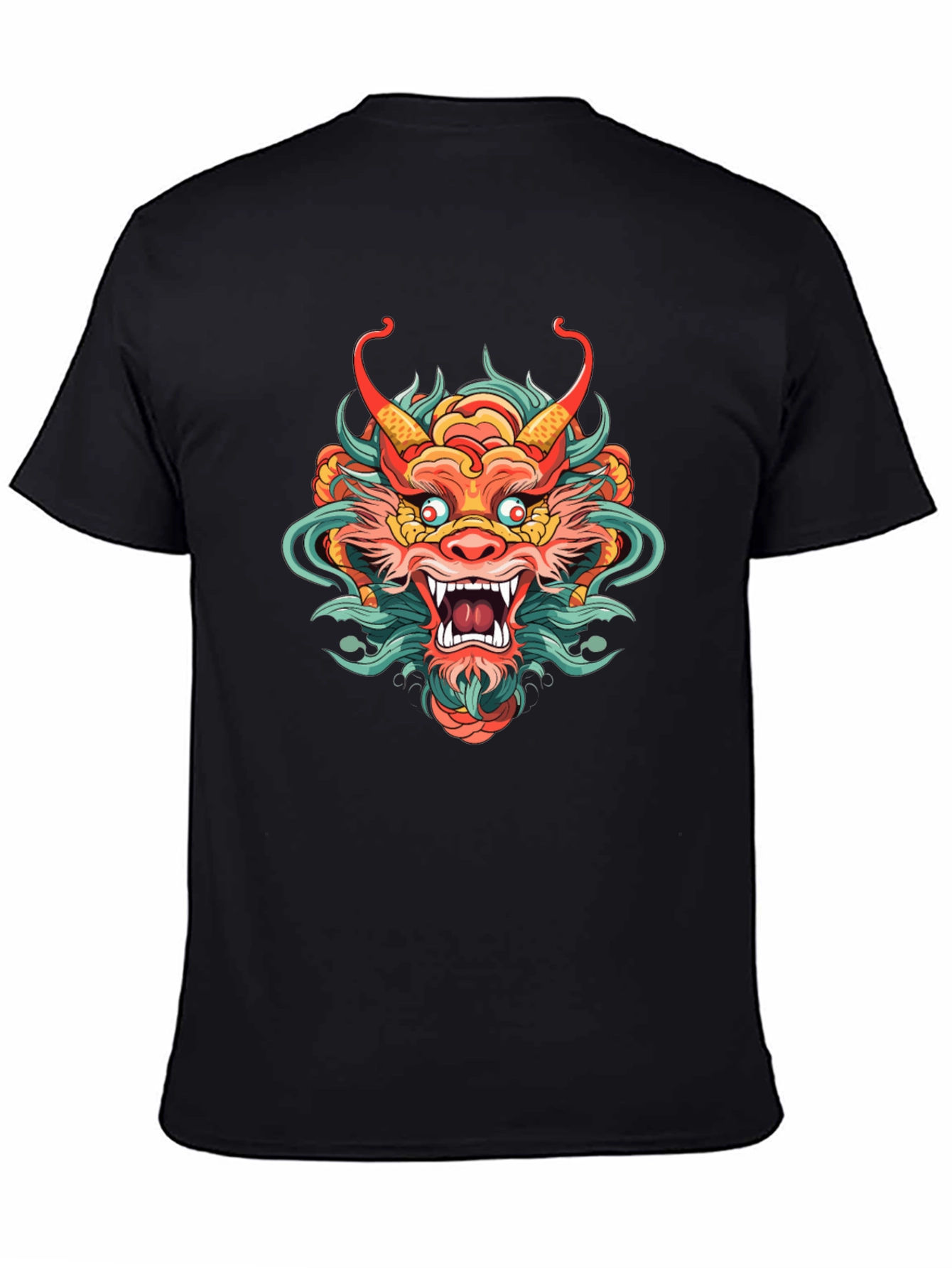 Black Dragon Graphic Black T-Shirt view 4