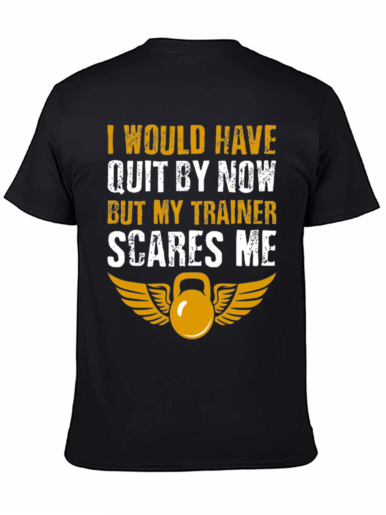 Black Funny Trainer T-Shirt - I Would Have Quit view 4