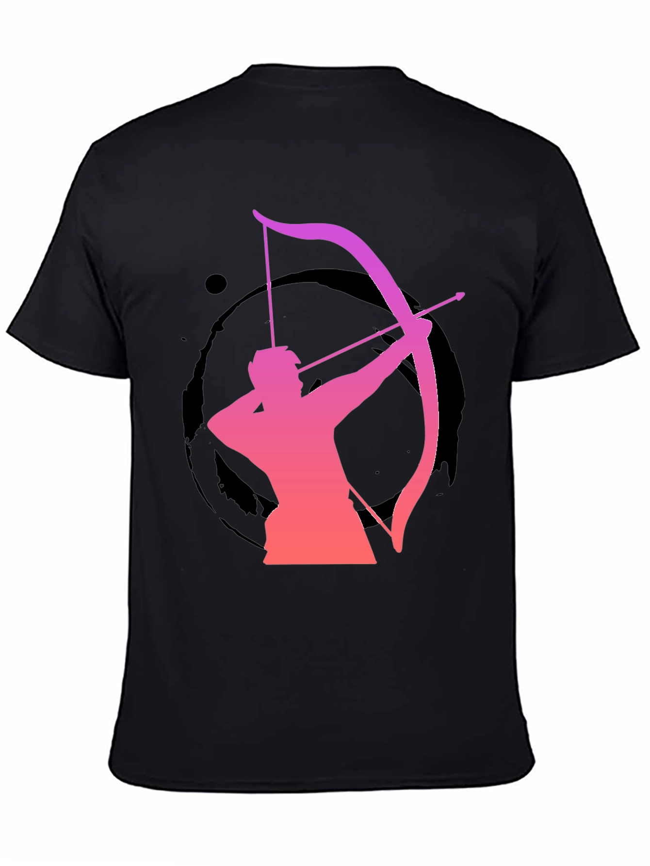 Black Archery Silhouette Graphic T-Shirt - Black view 4