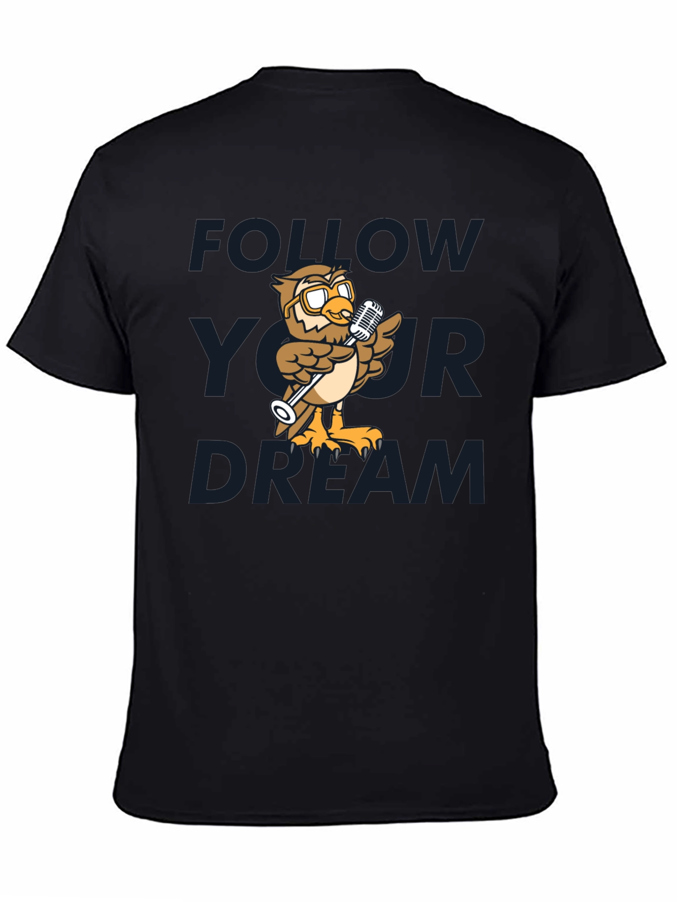 Black Follow Your Dream Owl T-Shirt view 4