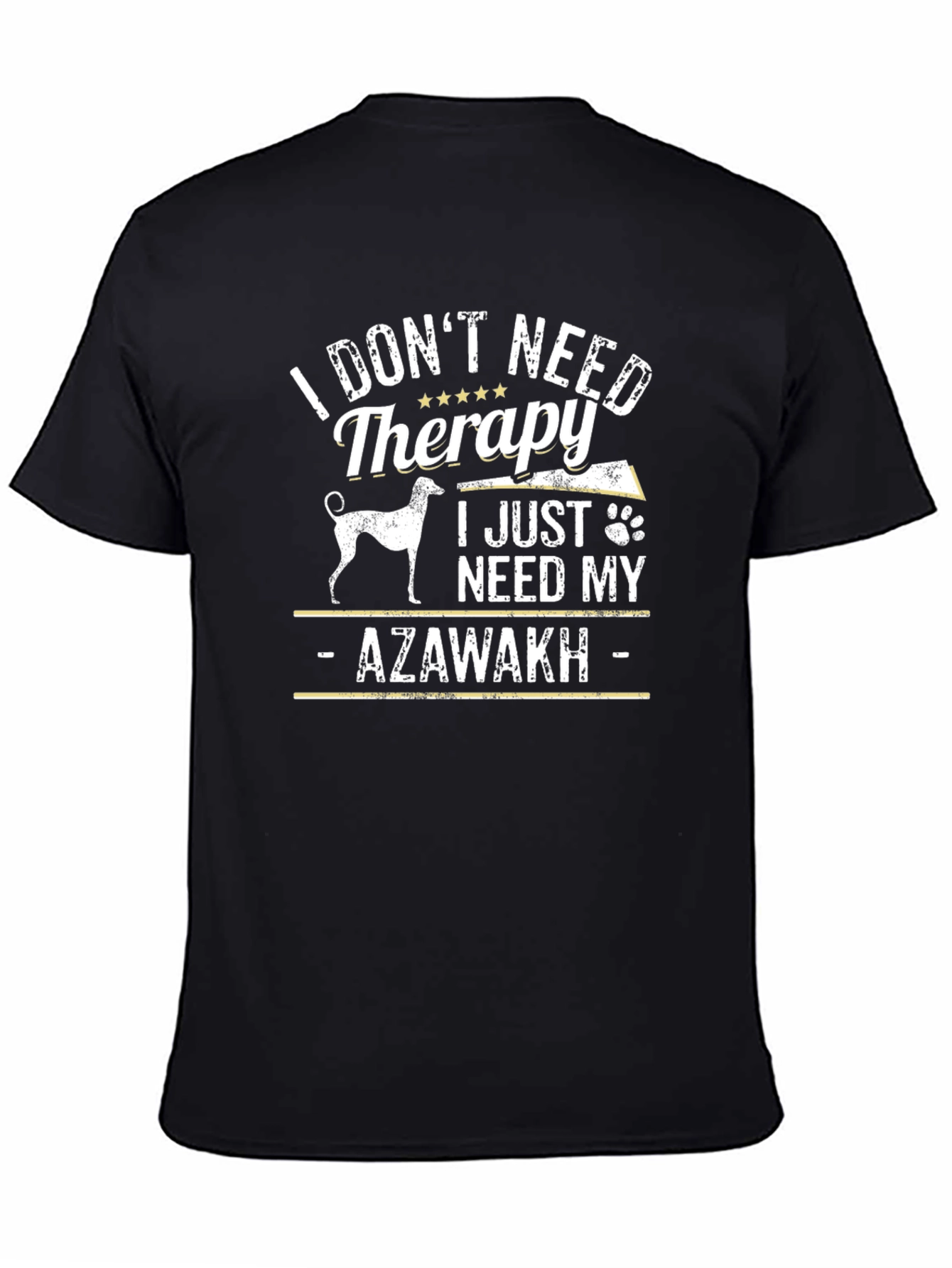 Black Azawakh Dog T-Shirt - Therapy Alternative view 4