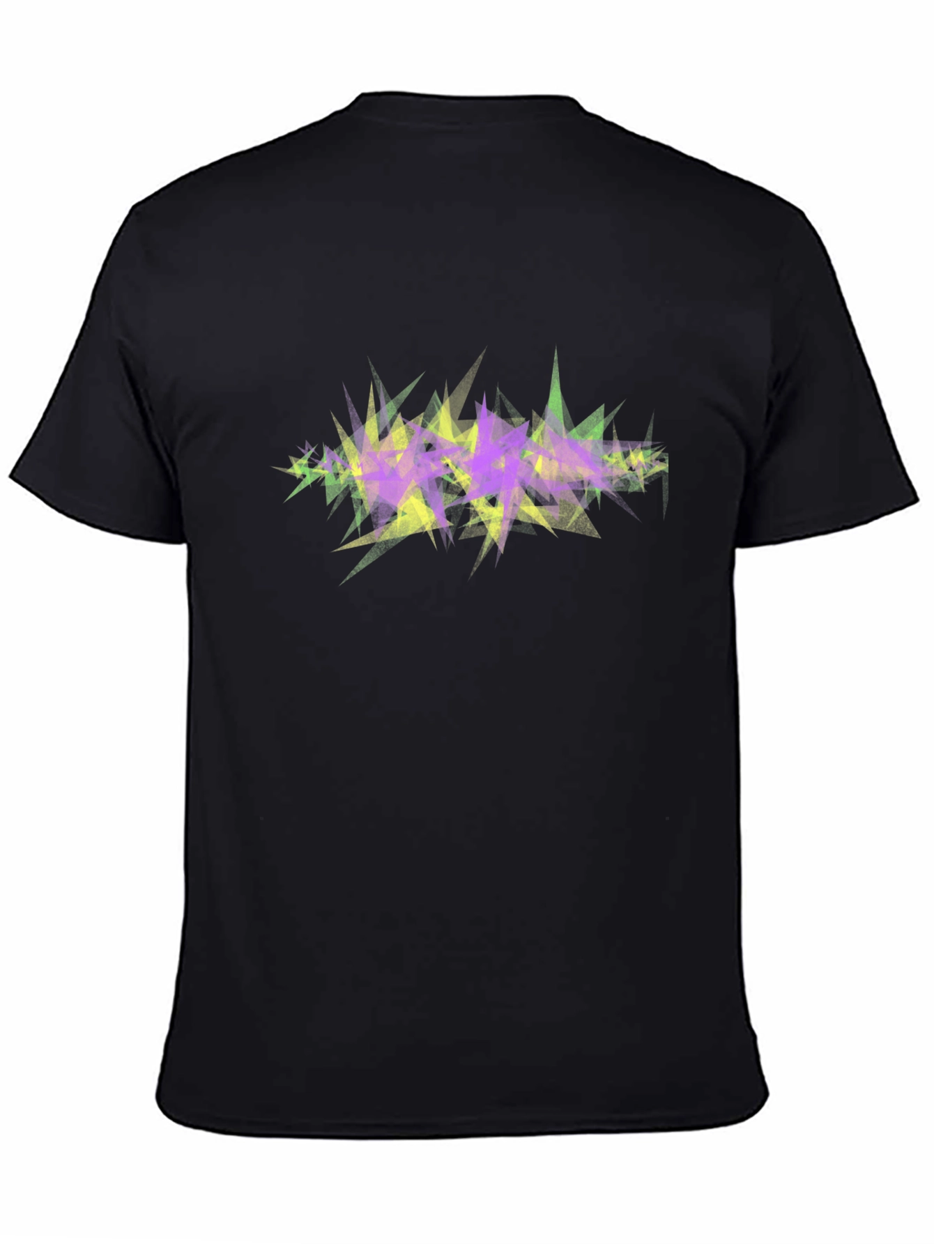 Black Abstract Graphic Print Black T-Shirt view 4