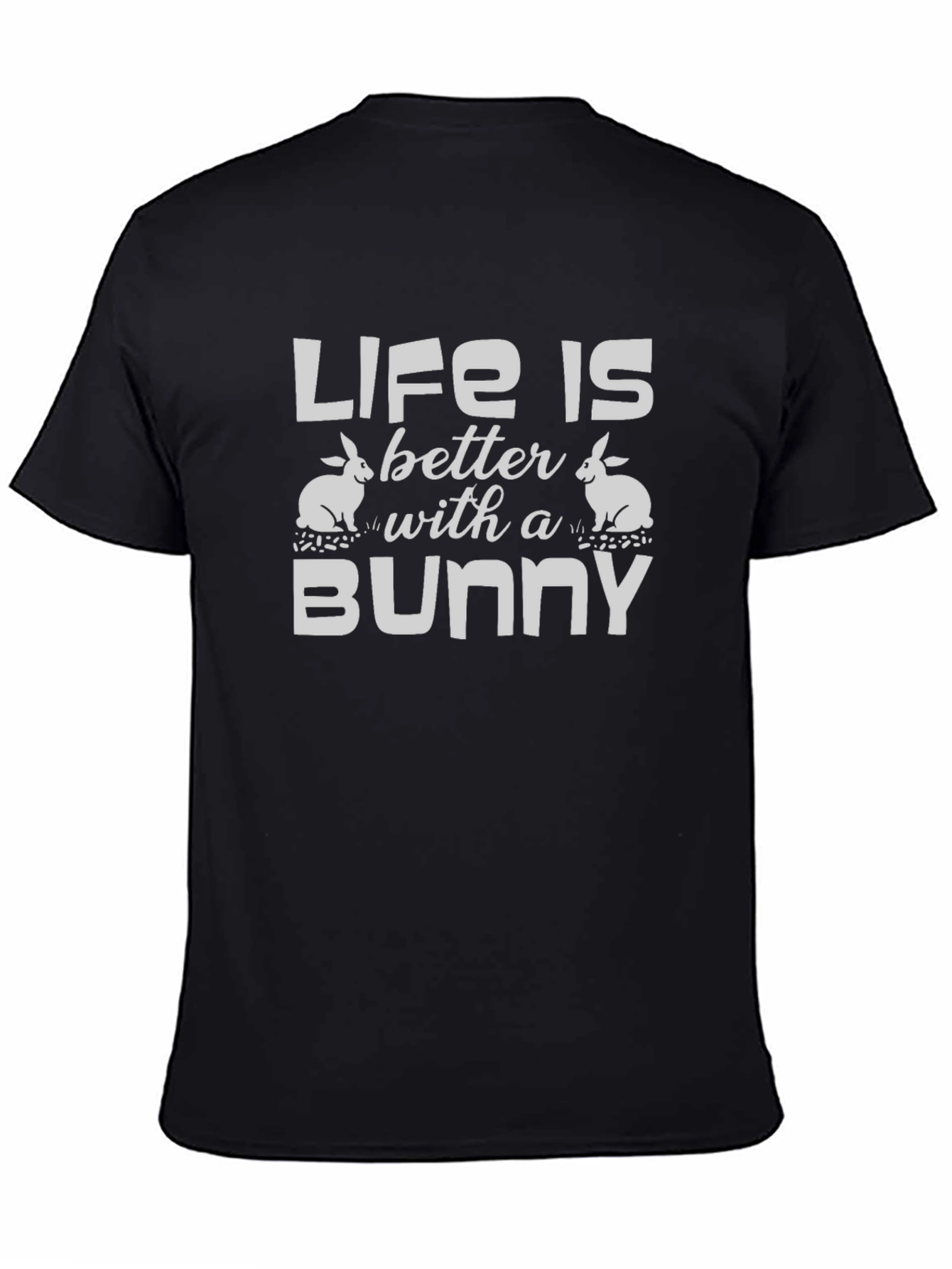 Black Life is Better with a Bunny T-Shirt view 4