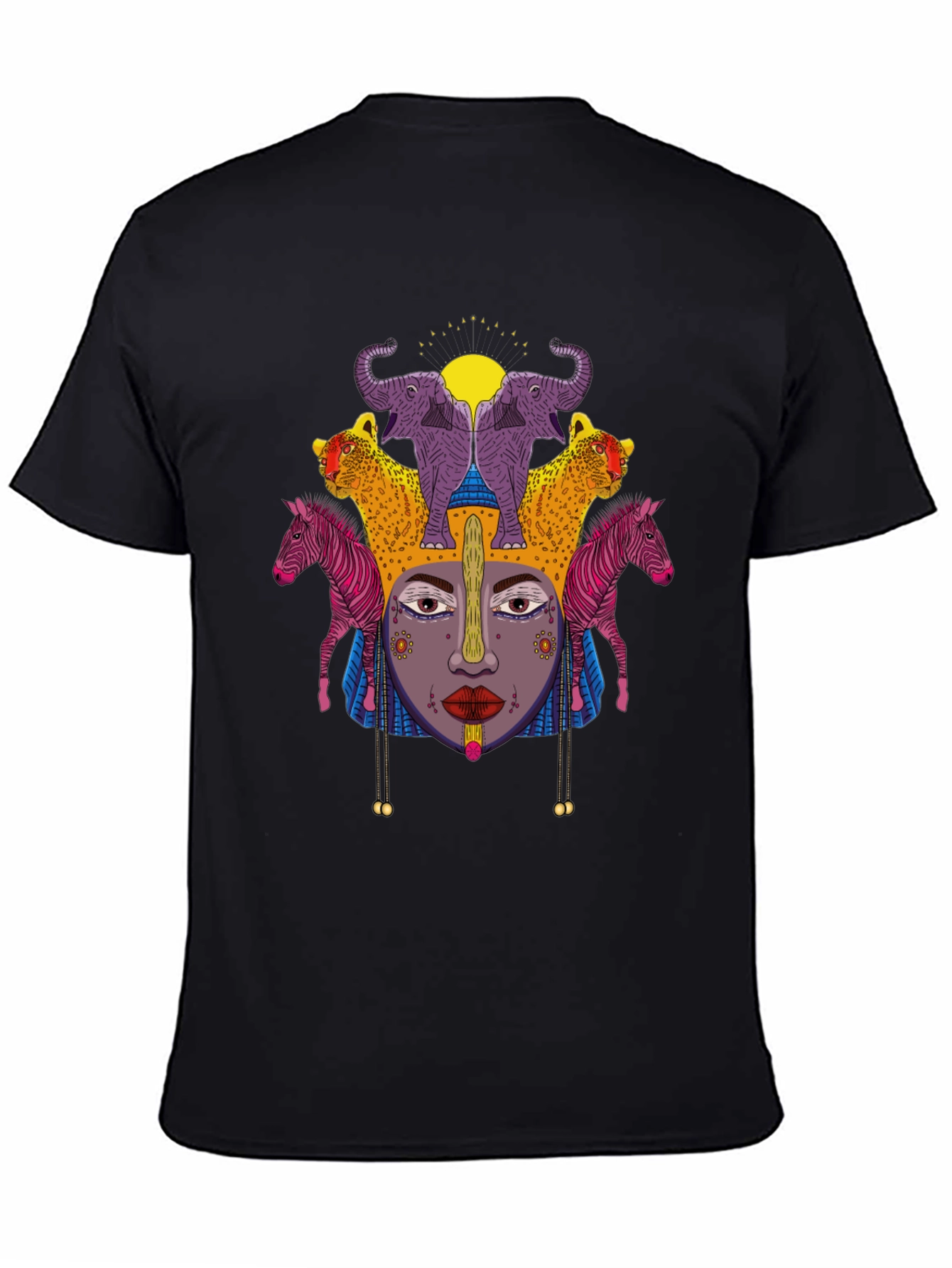 Black African Queen Graphic T-Shirt view 4
