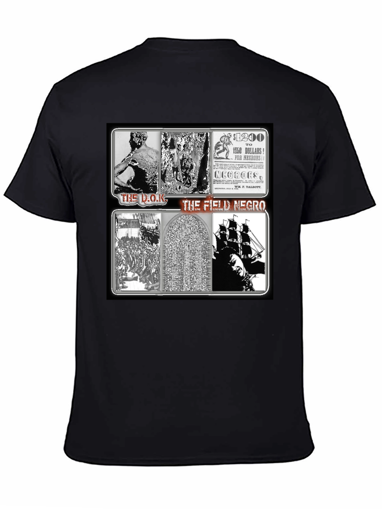 Black The Field Negro T-Shirt: Provocative Statement Tee view 4