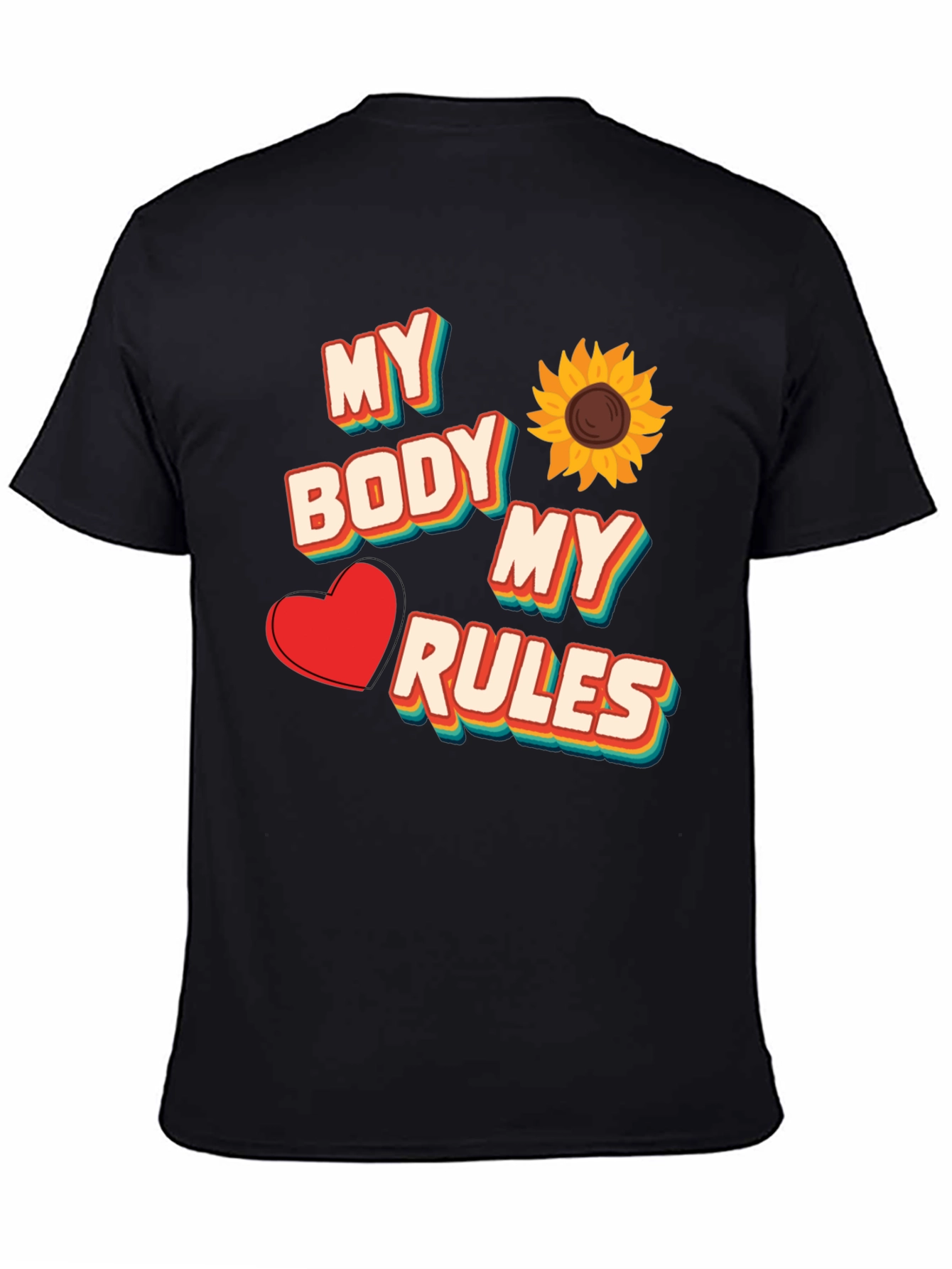 Black My Body My Rules Graphic Tee view 4