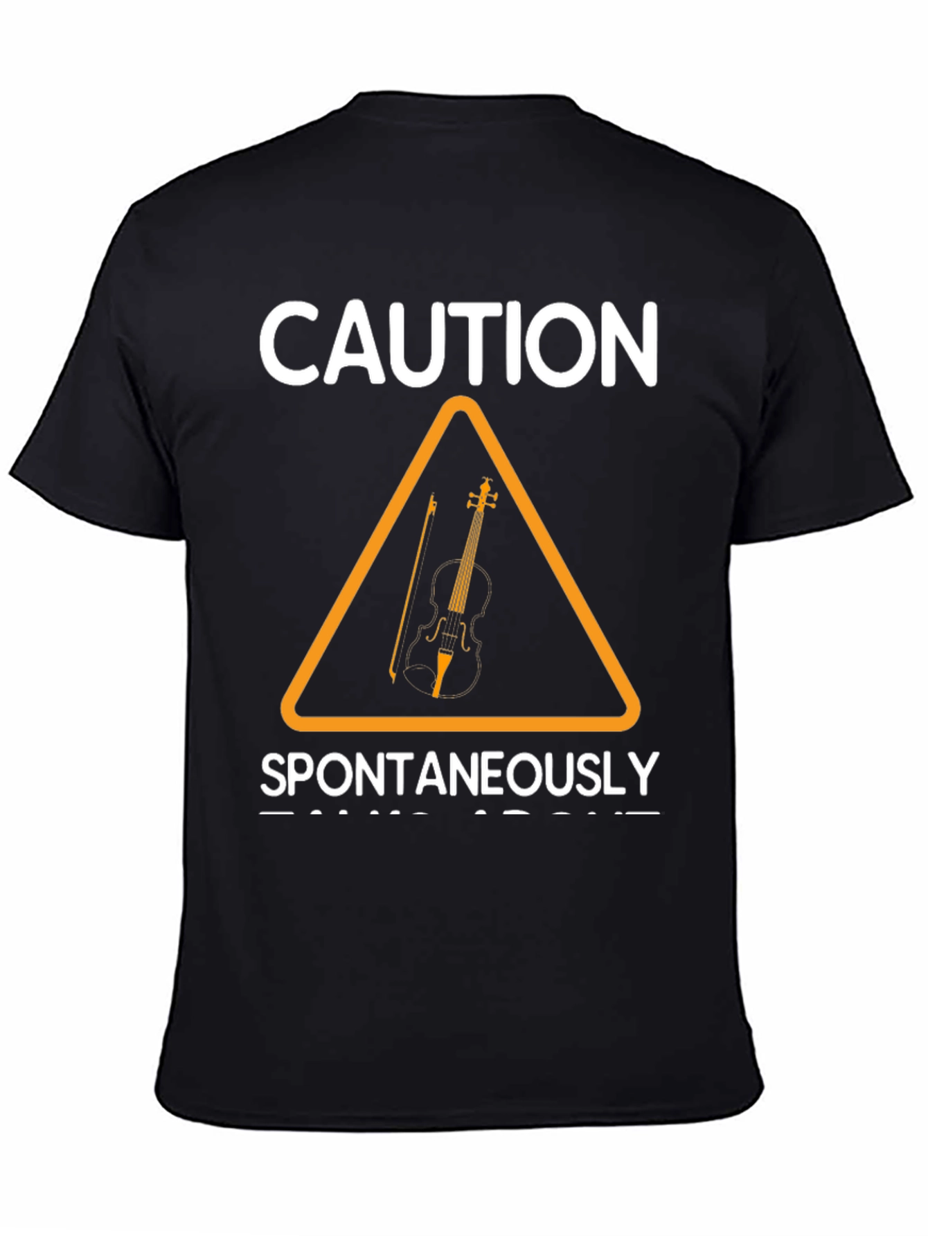 Black Caution Spontaneously Breaks Into Song T-Shirt view 4