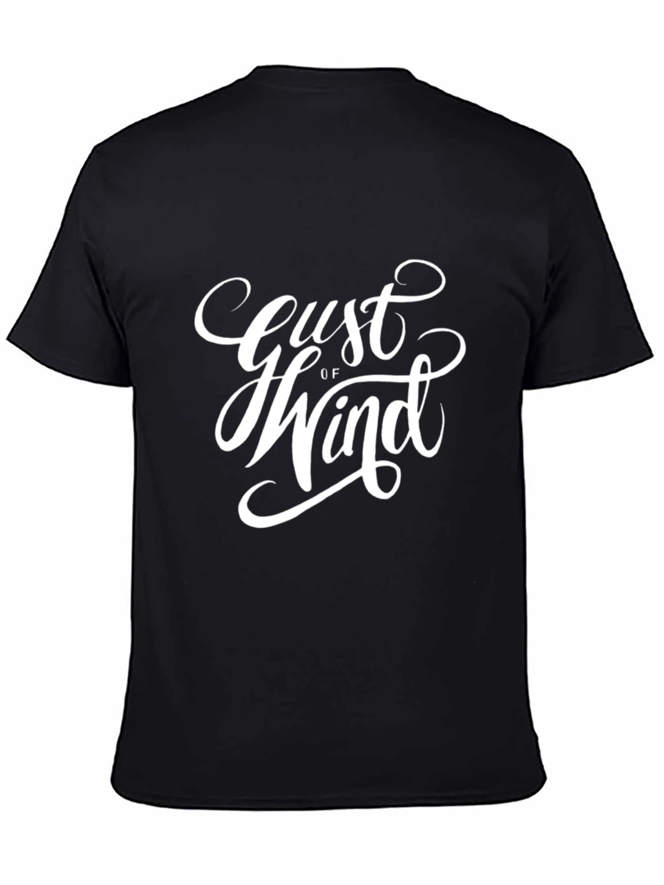 Black Gust of Wind Graphic T-Shirt - Black view 4
