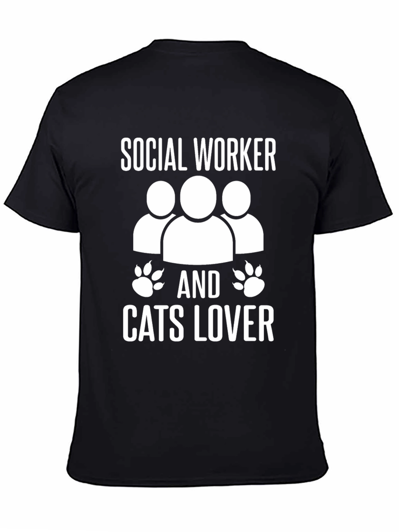 Black Social Worker & Cats Lover T-Shirt - Unisex view 4