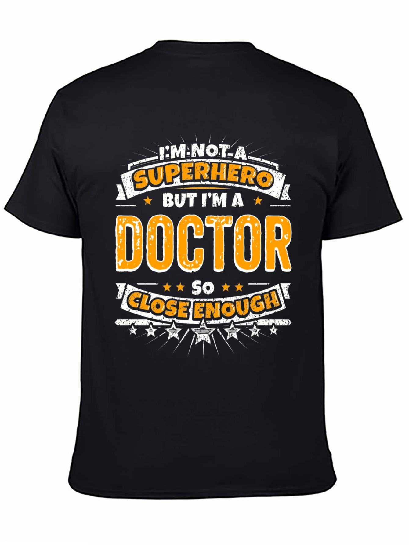 Black Doctor Superhero Funny T-Shirt - Gift for Medical Professionals view 4