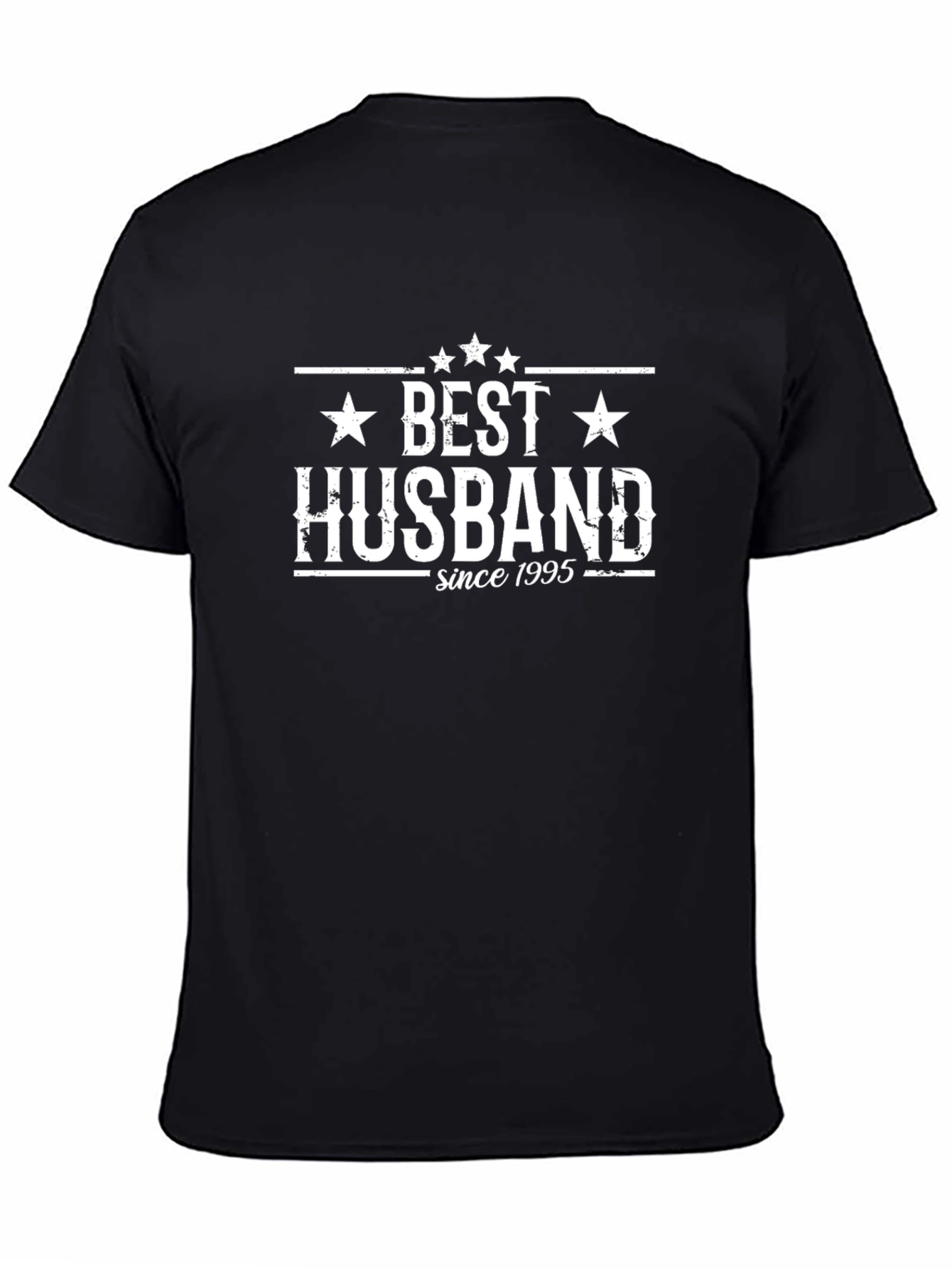 Black Best Husband Since 1995 Black Graphic Tee view 4