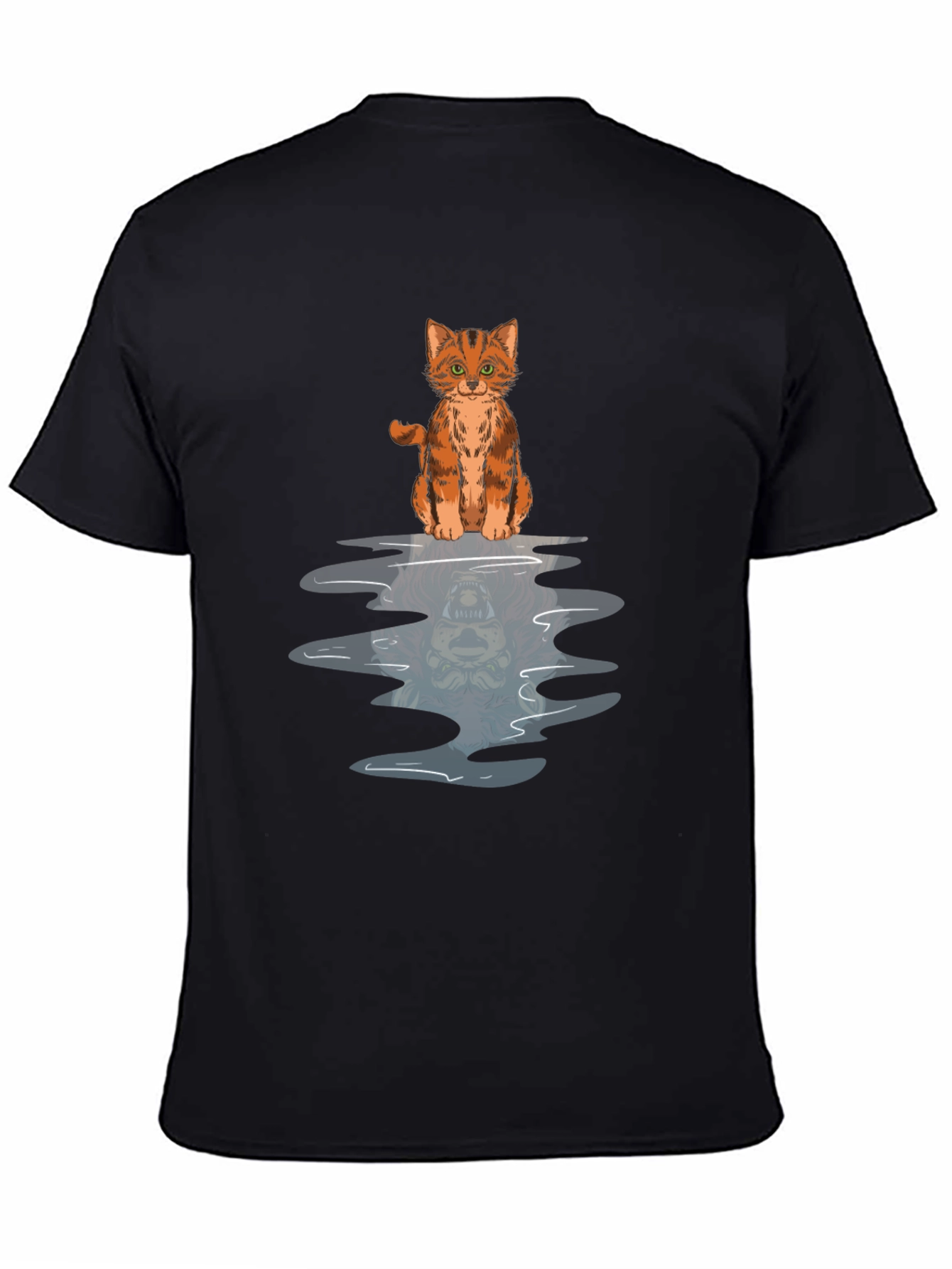 Black Cat Reflection Graphic Tee view 4