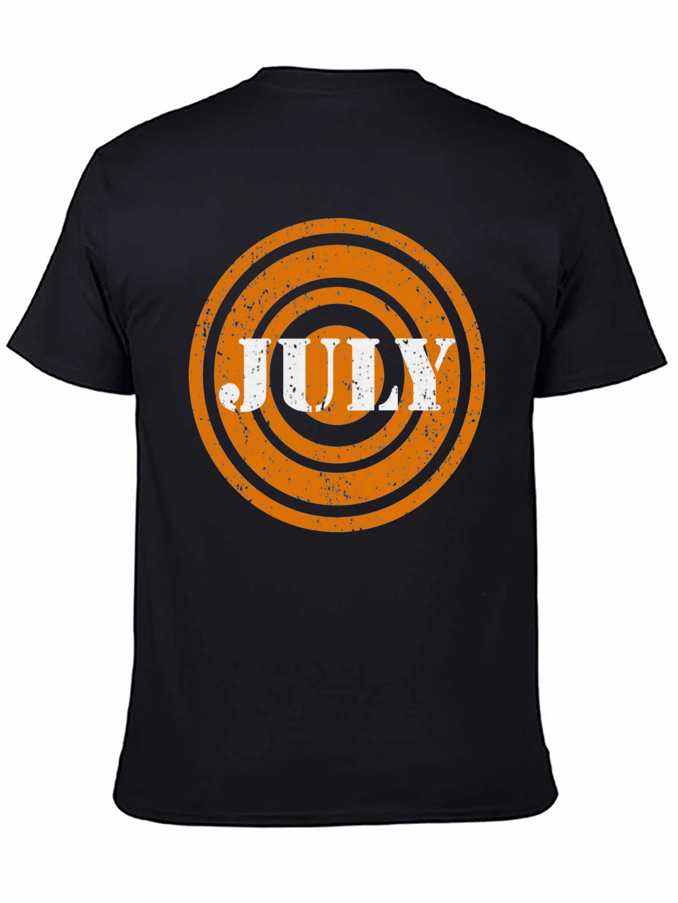 Black July Graphic Tee - Retro Circle Design view 4