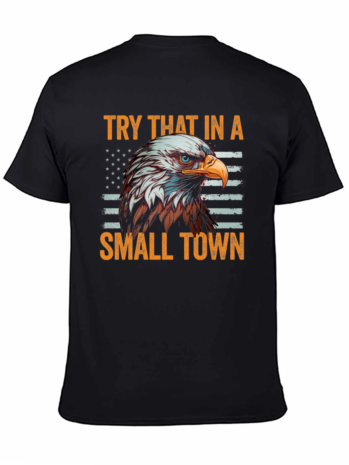 Black Patriotic Eagle Graphic Tee - Small Town Pride view 4