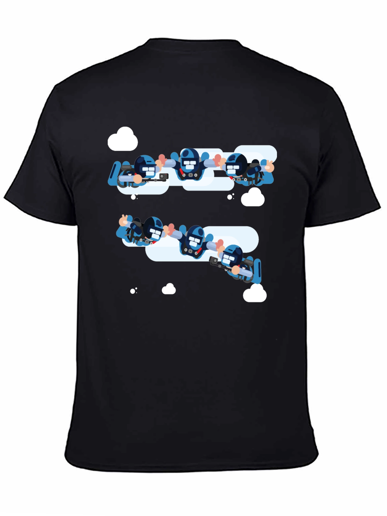 Black Skydiving Squad Black T-Shirt view 4