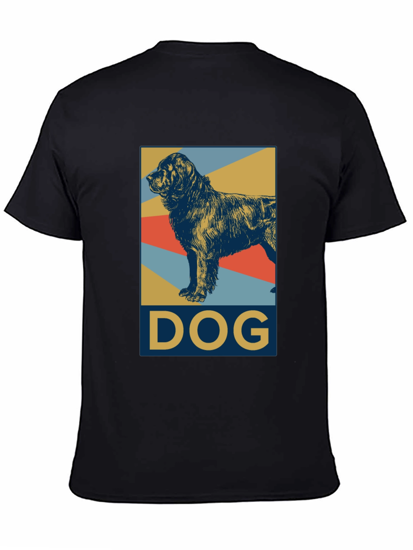 Black Dog Graphic Tee - Black Cotton Casual Shirt view 4