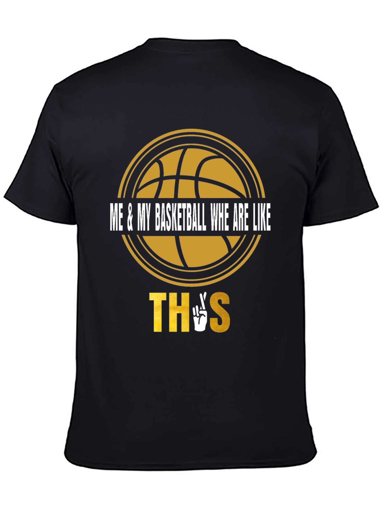 Black Basketball Lover Tee - Me & My Basketball Like This view 4