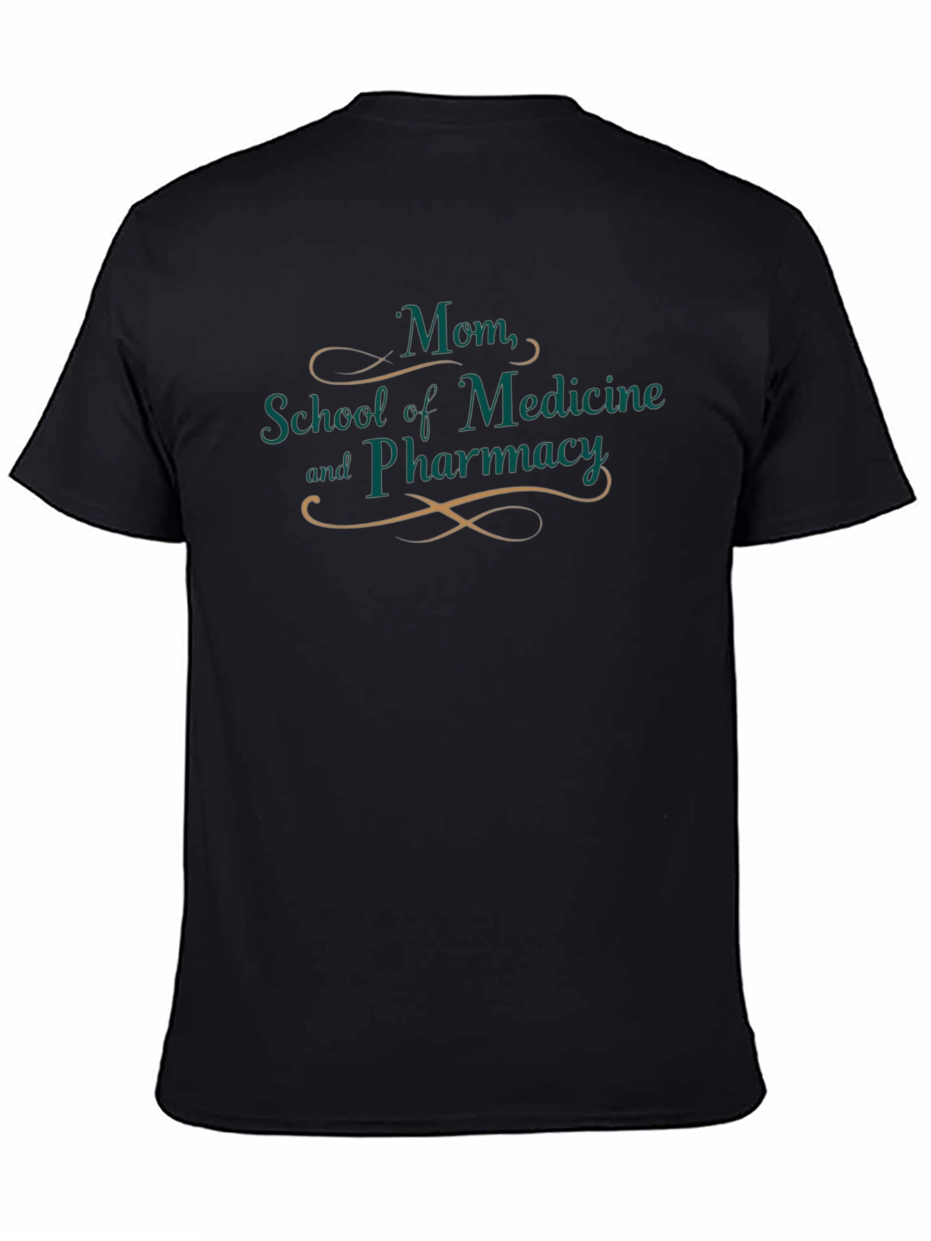 Black Mom School of Medicine & Pharmacy Black T-Shirt view 4