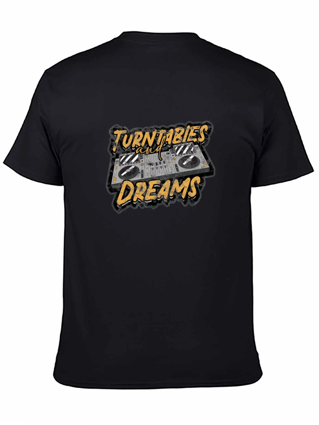Black Turntables and Dreams Graphic Tee view 4
