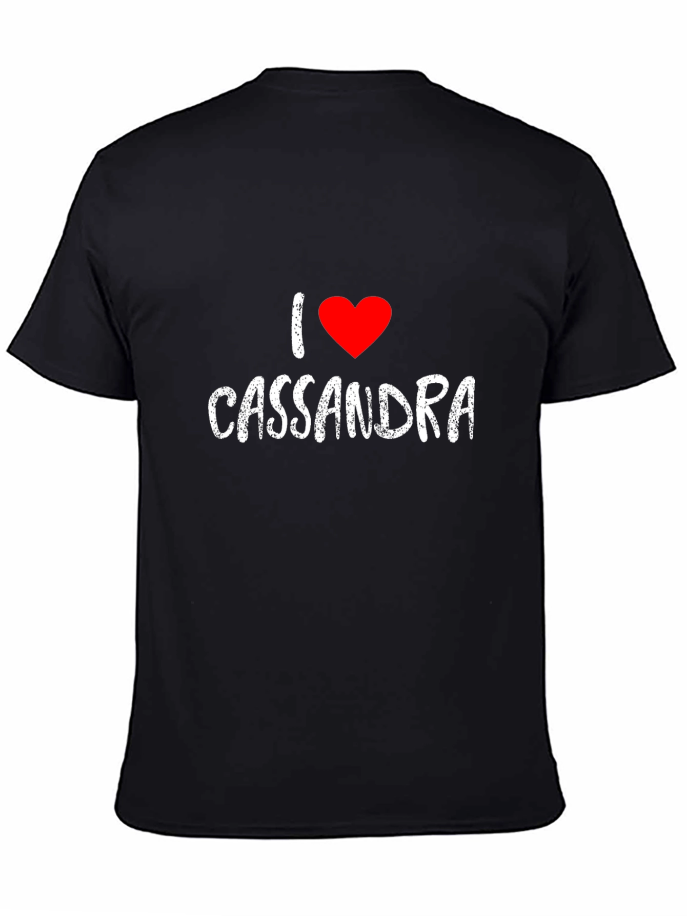Black I Heart Cassandra - Men's Black Graphic Tee view 4